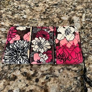 Vera Bradley Large Accordion Zip Around Wallet in Mocha Rouge